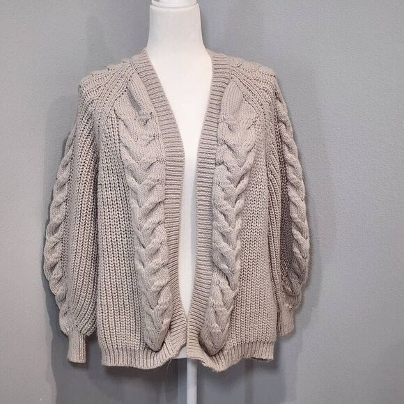 UNIVERSAL THREAD  women's Natural Cotton/Acrylic Open Cardigan Sweater, size M - Picture 1 of 8